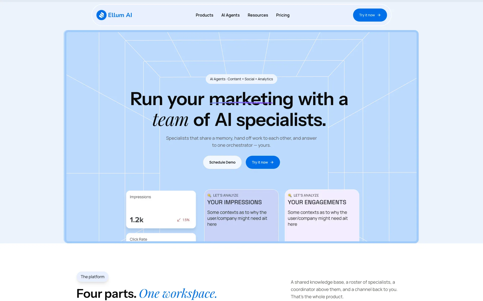 Ellum AI, An AI operating system for marketing teams.