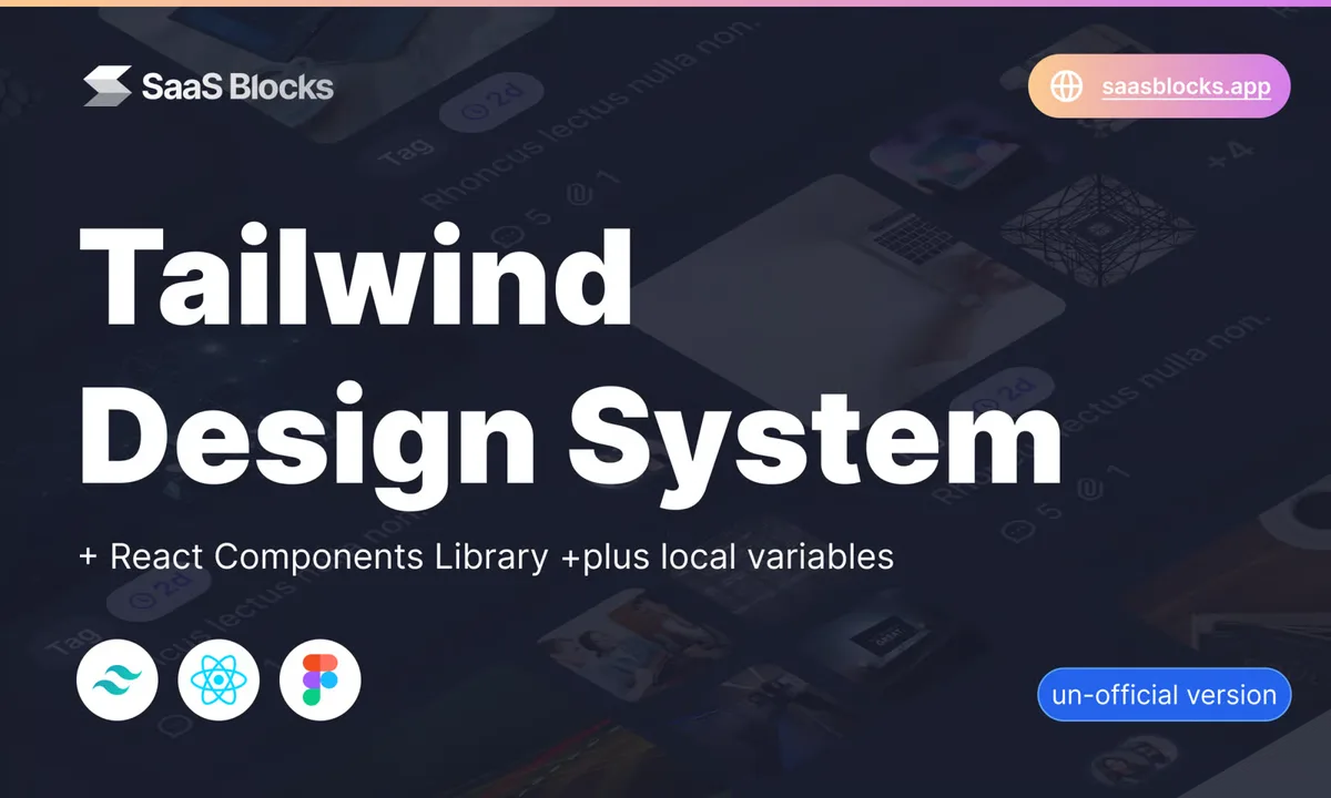 Fully Editable Tailwind Design System preview